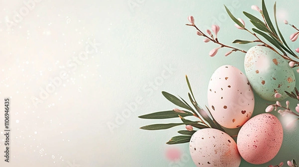 Obraz Happy Easter background, card, poster. Vector
