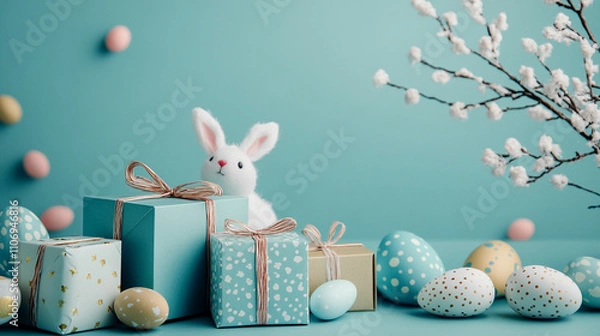 Obraz Happy Easter background, card, poster. Vector
