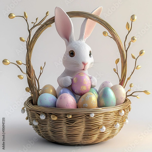 Obraz Happy Easter background, card, poster. Vector