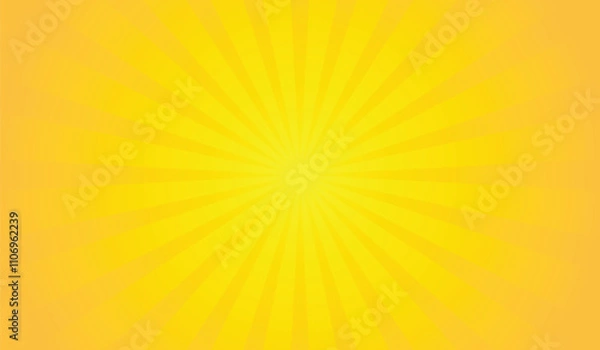 Obraz abstract yellow comic rays sunburst vector design template