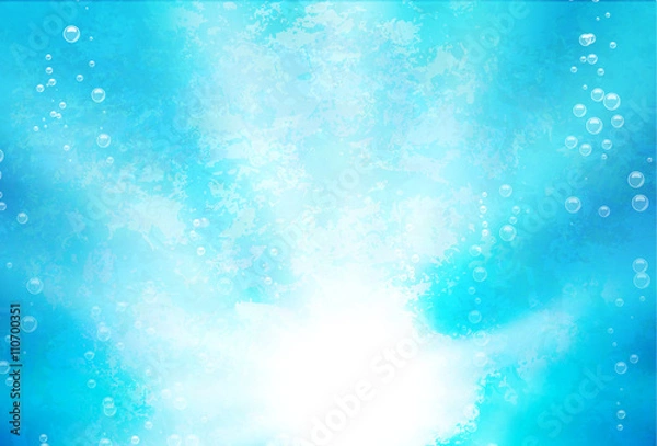 Obraz Abstract background with lights  lights and blebs in water. Vector illustration