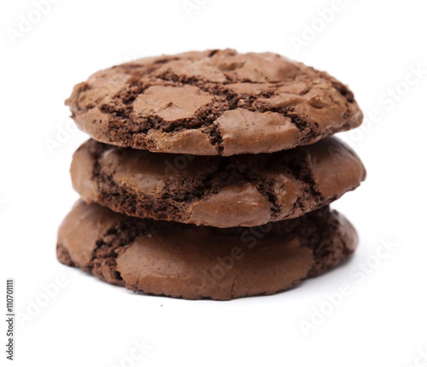 Fototapeta chocolate cookies isolated
