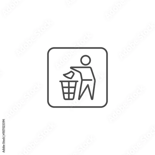 Obraz Do not litter icon template vector illustration