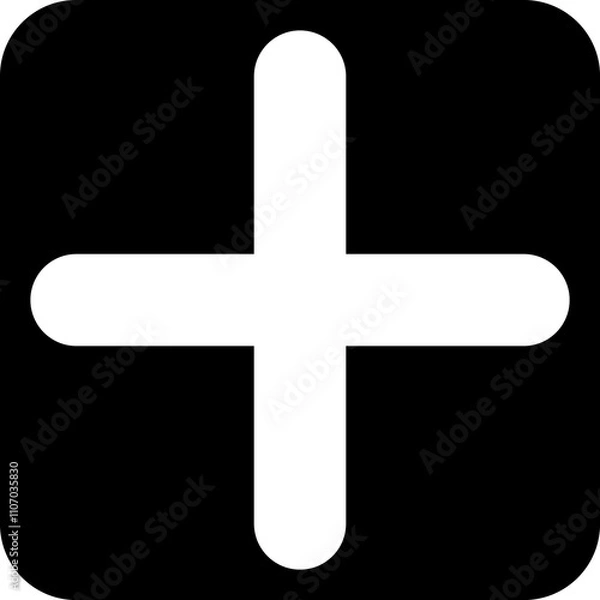 Obraz black cross icon