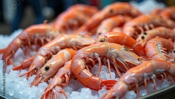 Obraz shrimp on ice