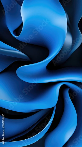 Fototapeta abstract blue background with waves