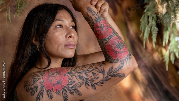 Fototapeta tattooed tribe 