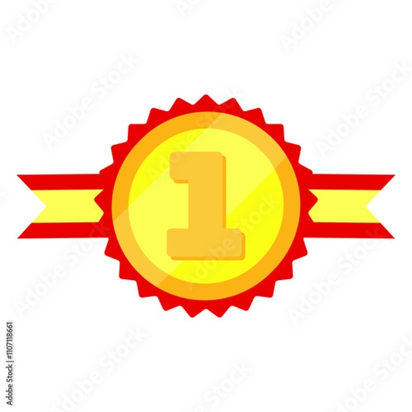 Fototapeta Race Finish 1st Gold Medal