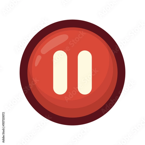 Obraz Gaming Button Vector - Pause