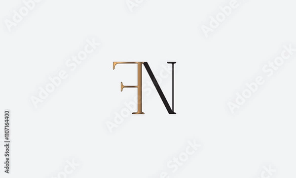 Fototapeta FN, FN , F , N , Abstract Letters Logo Monogram	