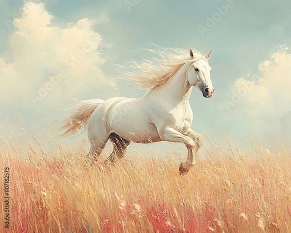 Fototapeta Joyful Wonder in a Pastel Field