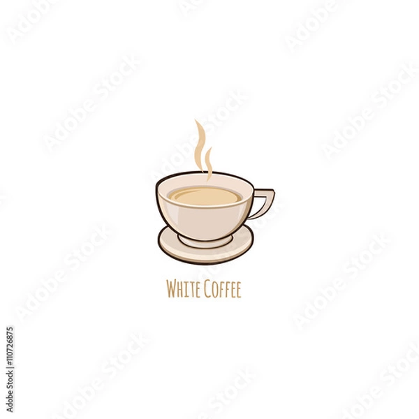 Obraz White Coffee cup icon