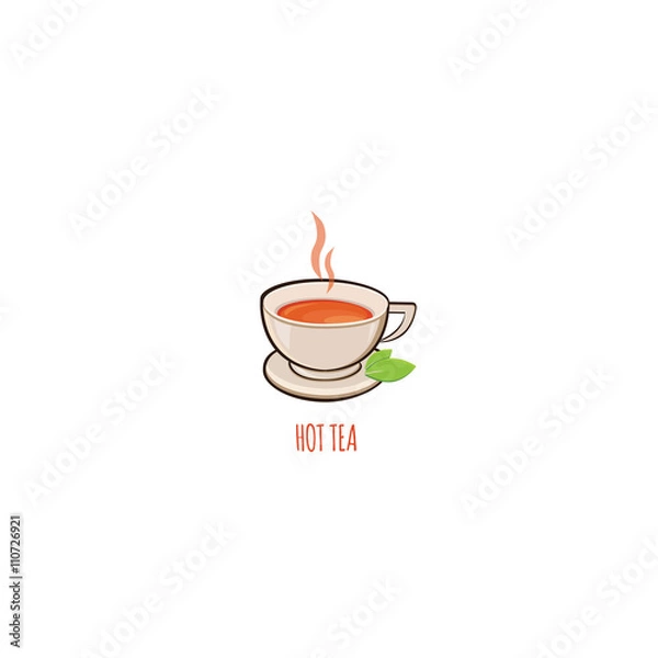 Obraz Tea cup vector illustration
