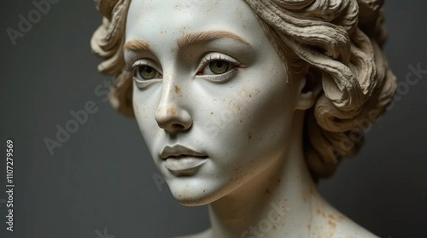 Fototapeta Morphing Face Statue
