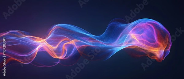 Fototapeta Abstract Colorful Energy Wave Flowing Dynamic Motion Background