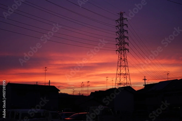 Obraz 日本の夕暮れ