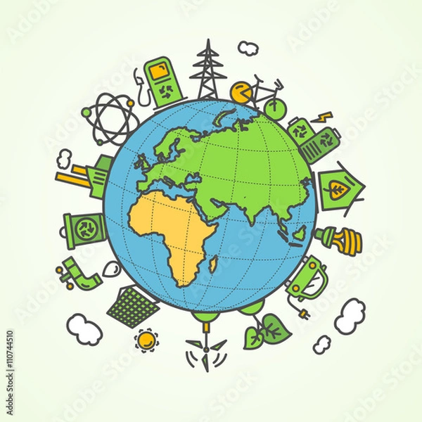 Fototapeta Recycled Concept. Vector