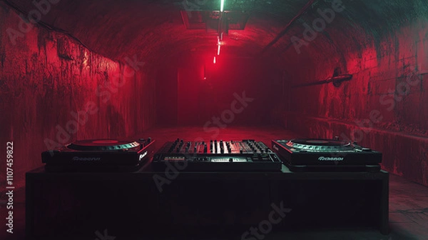 Obraz Dark techno bunker