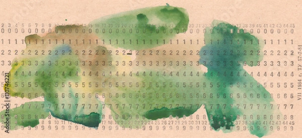 Fototapeta IT Code Watercolor background and texture