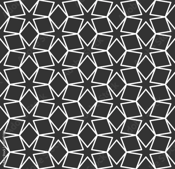 Fototapeta Vector seamless texture. Repeating geometric tiles with stars. Modern stylish graphic design.