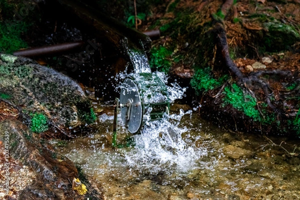 Fototapeta Hiking to Saustein and Proeller Summits in the Bavarian Forests Germany.