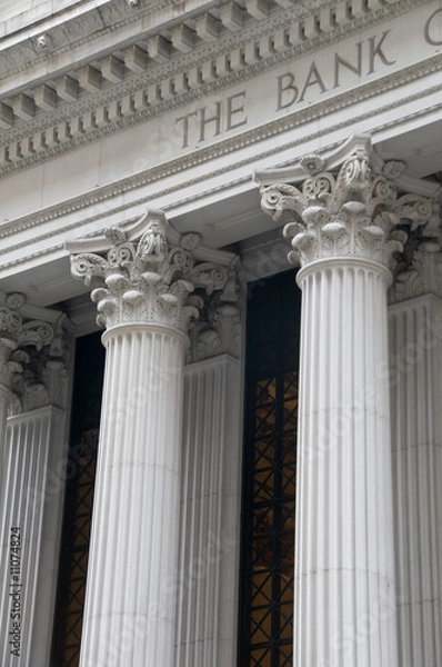 Fototapeta Ionic columns of a bank building