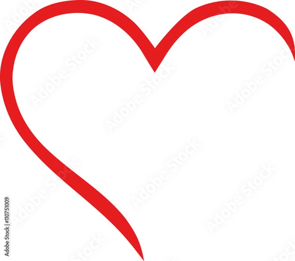 Obraz Half heart outline