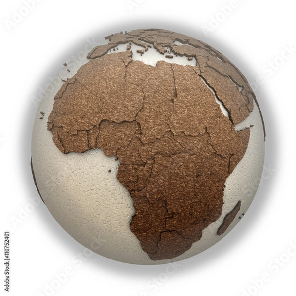 Fototapeta Africa on light Earth