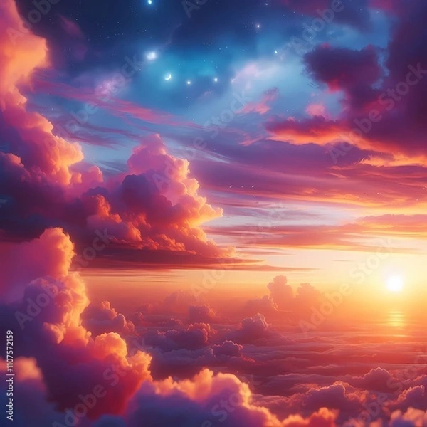 Obraz sky with clouds