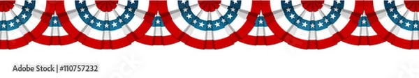 Fototapeta bunting american flags