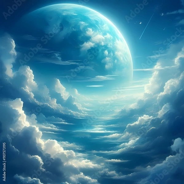 Obraz blue sky with clouds