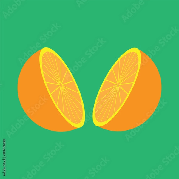 Obraz Divided Orange in middle vector