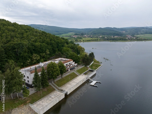 Obraz Aerial view of the Ruzina reservoir in Slovakia