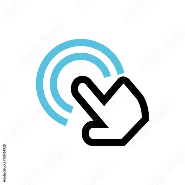 Obraz Pay per click, set up line icon