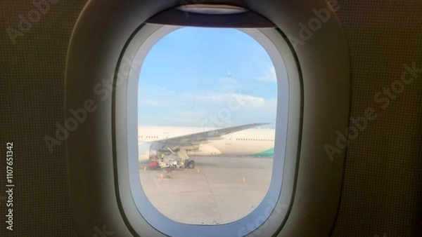 Obraz 飛行機の窓から