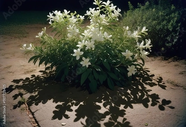 Fototapeta Capturing Trachelospermum Asiaticum in Stunning High Contrast Portrait