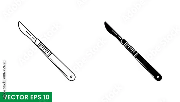 Obraz medical knife vector icon
