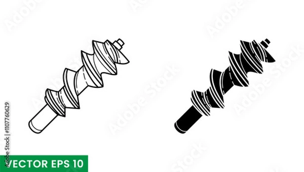 Obraz grinder blade vector icon