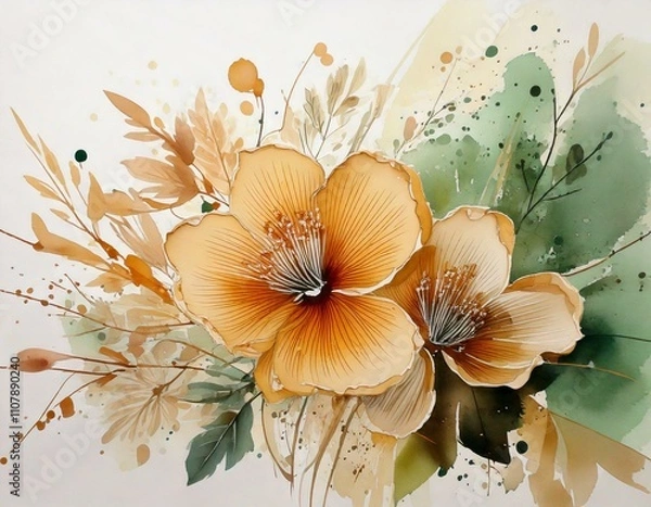 Fototapeta fiori colori caldi