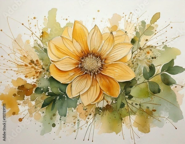 Fototapeta fiori colori caldi