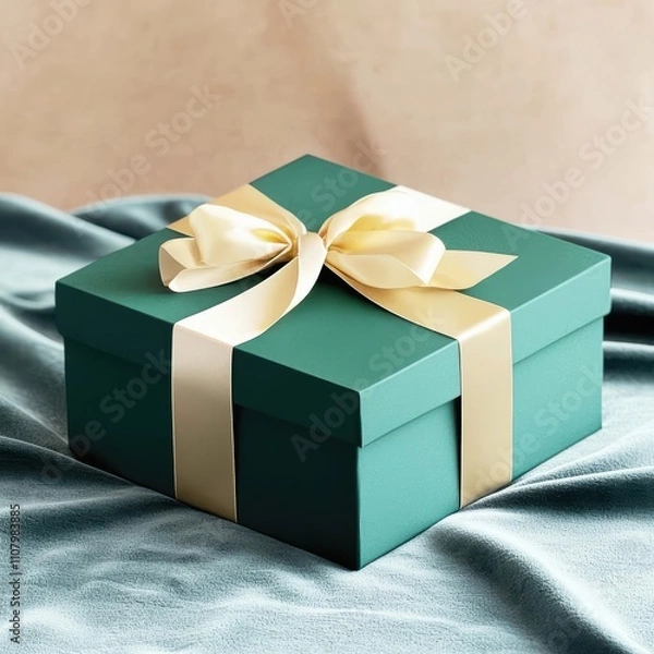 Obraz Festive personalized gift box packaging minimalist design elegant environment