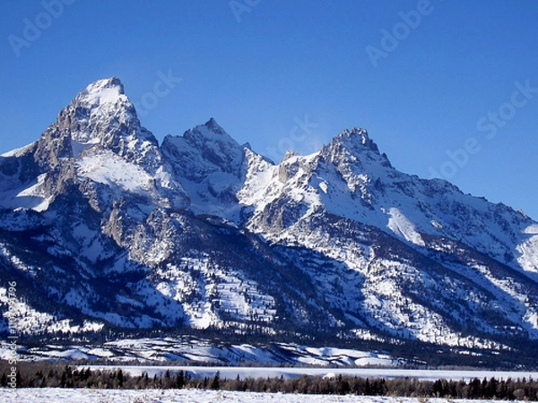 Obraz Close-up of Grand Teton in winter