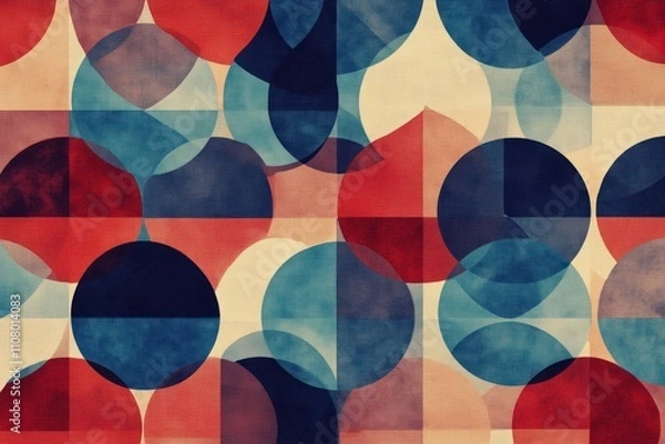 Obraz Abstract Geometric Pattern Of Overlapping Circles