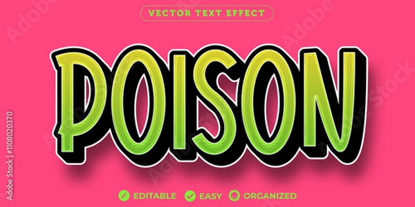 Fototapeta Poison Text Effect,Fully Editable Font Text Effect