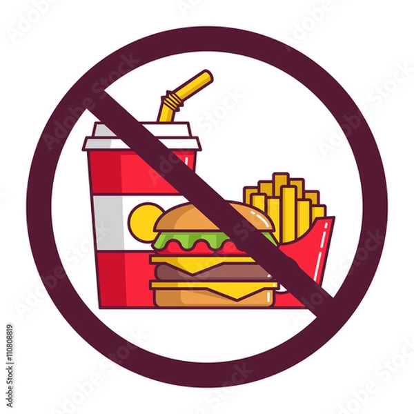 Obraz Danger! No fast food