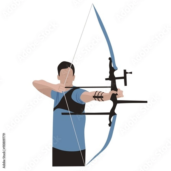 Obraz Sport archery, isolated vector