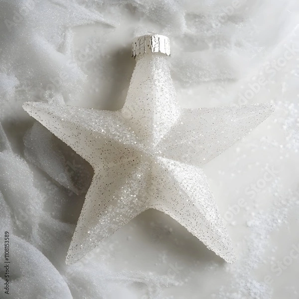 Obraz Santa's plush red hat on presents, holiday magic, white background