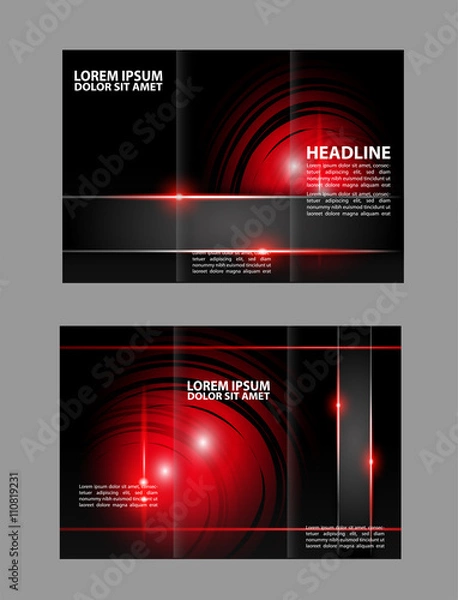 Obraz Tri-fold Brochure and Catalog Vector Design Template
