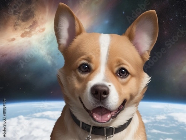 Obraz 宇宙の真理を理解した犬,generative ai