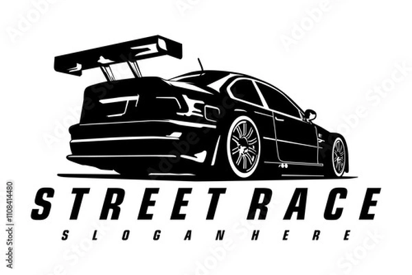 Obraz street race car logo design concept vector	
